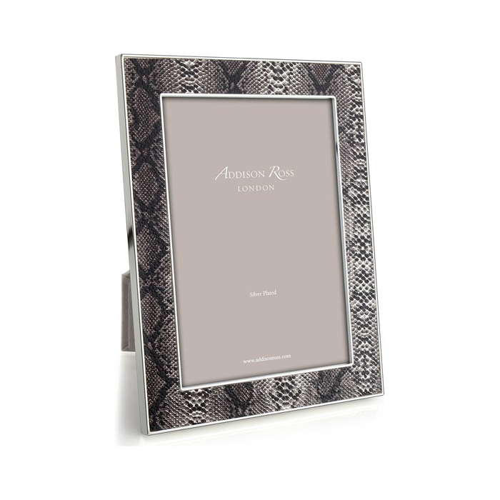 Addison Ross - Photo Frame Faux Snake 5x7 - Silver on Zinc