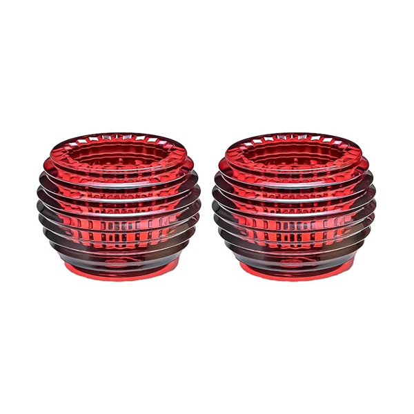 Baccarat - Eye Candleholder Pair Red