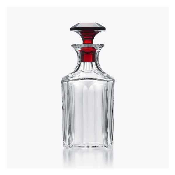 Baccarat - Harcourt Whiskey Decanter with Red Stopper