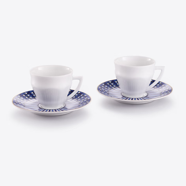 Baccarat - Arcadia Coffee Cup Blue Pair