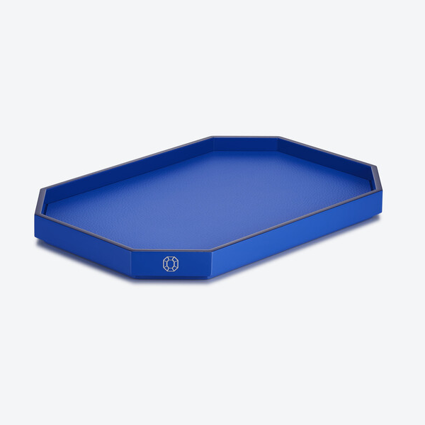 Baccarat - Octagon Tray Lacquer Blue M