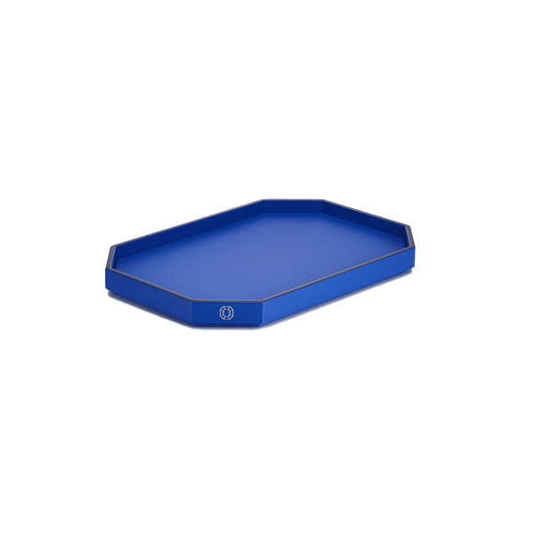 Baccarat - Octagon Tray Lacquer Blue S