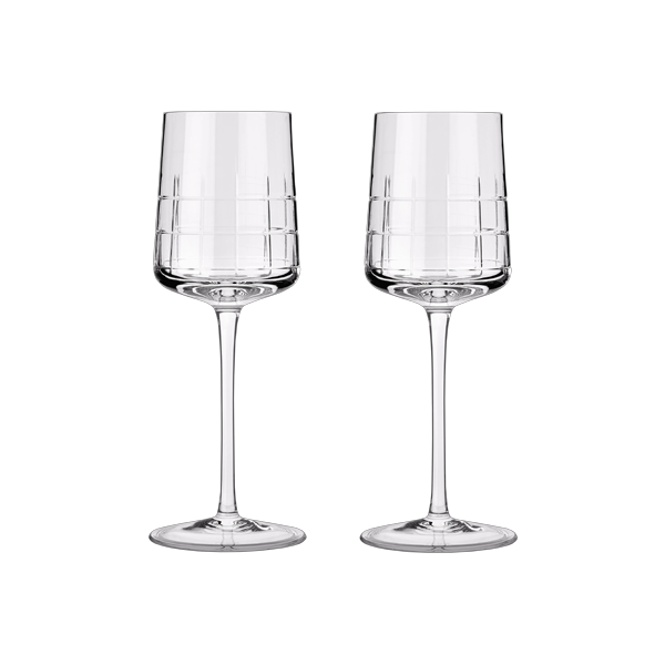 Christofle - 2 White Wine Glasses Graphik