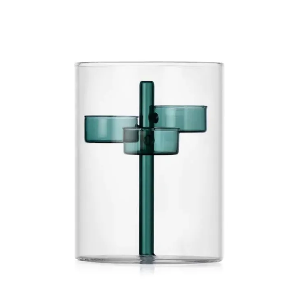 Ichendorf - Iris T-Light 3 Candleholder Petrol