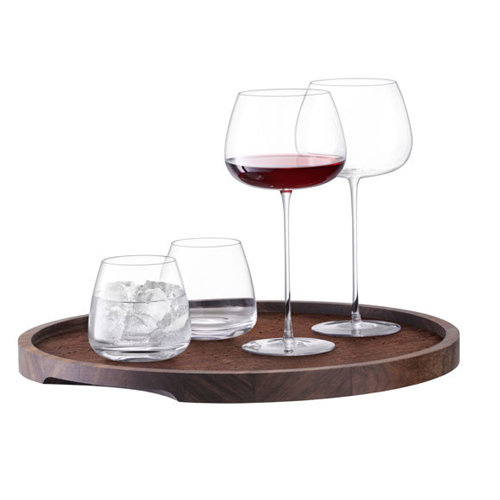 LSA - City Serving Tray Walnut/Cork ø40cm