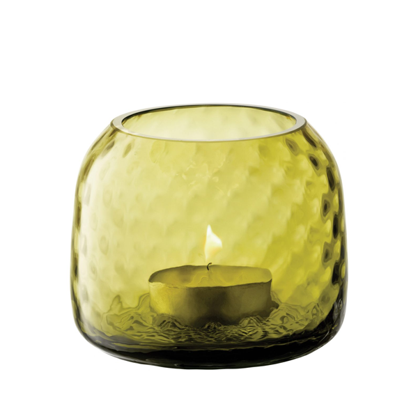 LSA - Dapple Tealight Holder /Vase H7cm Woodland Green