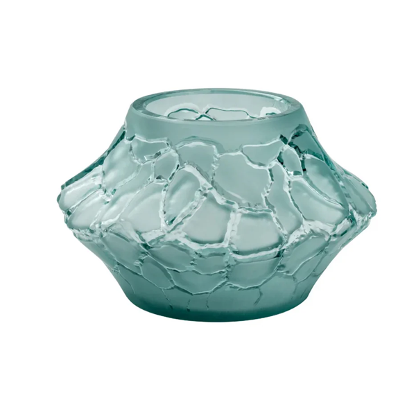 Lalique - Caldera Vase / Votive Small - Blue Persepolis