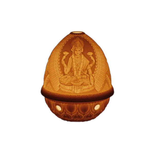 Lladro - Lithophane Votive Light - Goddess Lakshmi