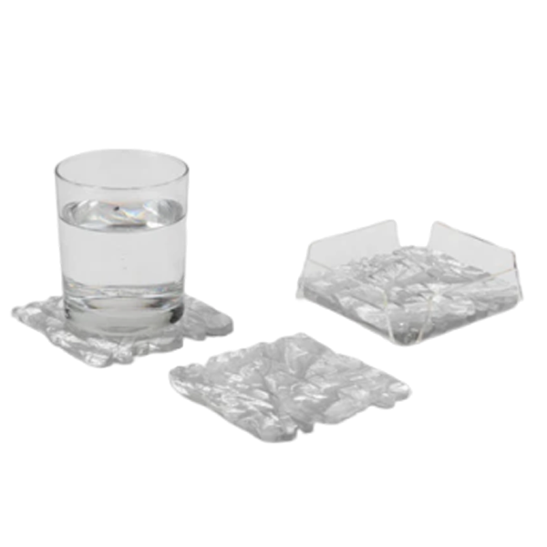 Platex - Coasters 10 x 10 Old Silver x 4