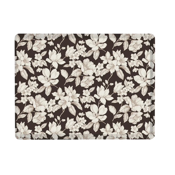 Platex - Laminated Tray Slim Magnolia 28 x 20cm Chocolate