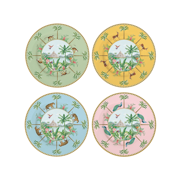 Pozzi Milano - Dessert Plates, 4 in a hat box - Paradise Sauvage