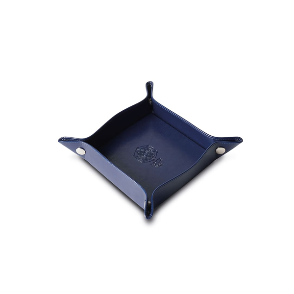 Pozzi Milano - Snap Tray in Leather 20cm x 20cm - Blue