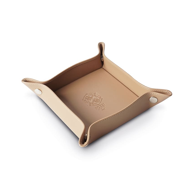 Pozzi Milano - Snap Tray in Leather 20cm x 20cm - Brown