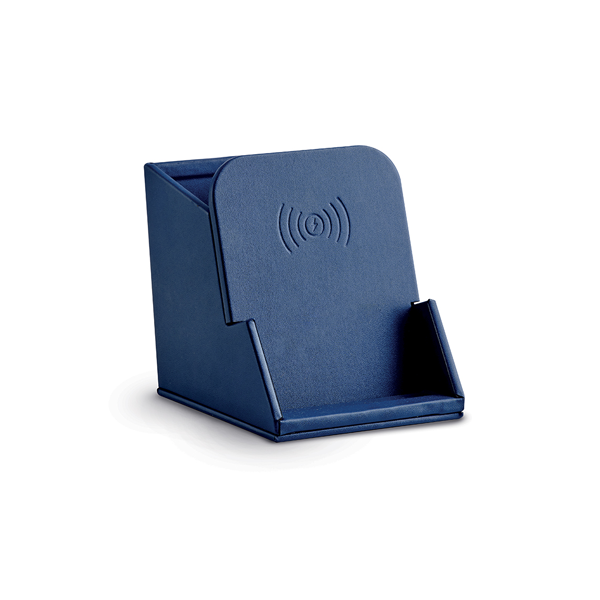 Pozzi Milano - Wireless Pen Holder in Leather - Blue