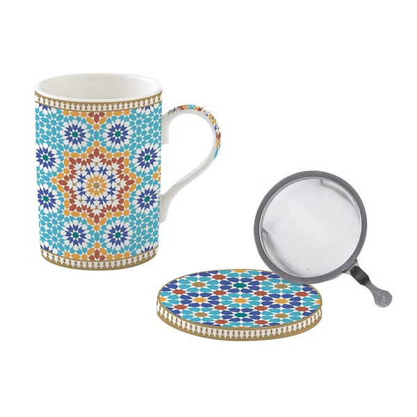 Pozzi Milano - Mug & Infuser Set 350ml with Lid - Marrakech