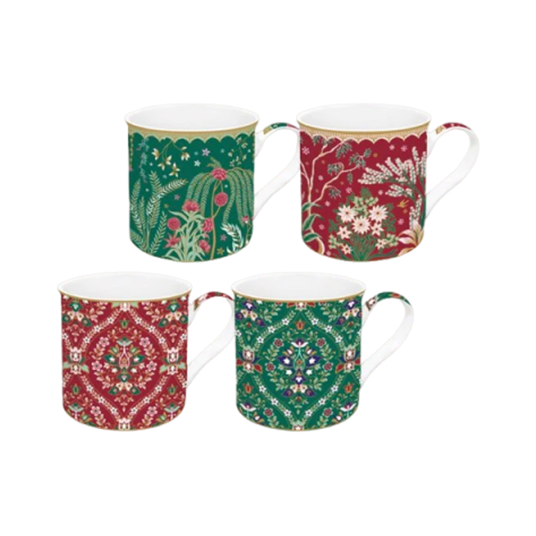 Shop Pozzi Milano Eclectic chic set of 4 mugs