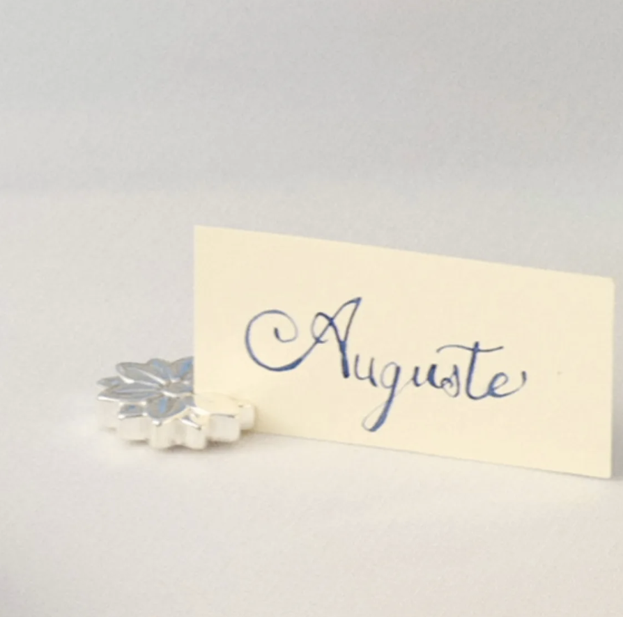 Christofle - 2 Place Card Holders Palmettes Malmaison