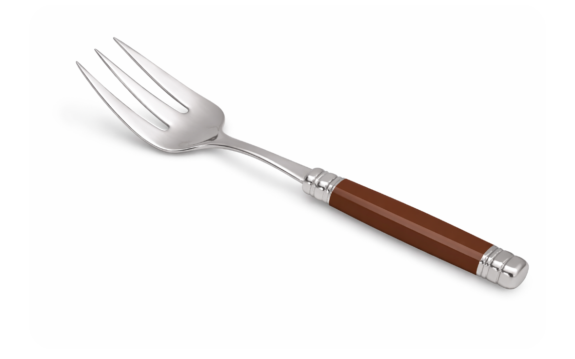 Pozzi Milano - Serving Fork - Brown Rivadossi