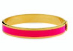 Halcyon Days - Plain Bangle Hot Pink/Gold