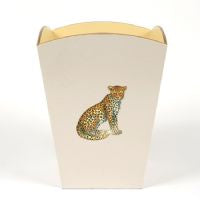 Halcyon Days - Square Wastepaper Basket Twin Leopard