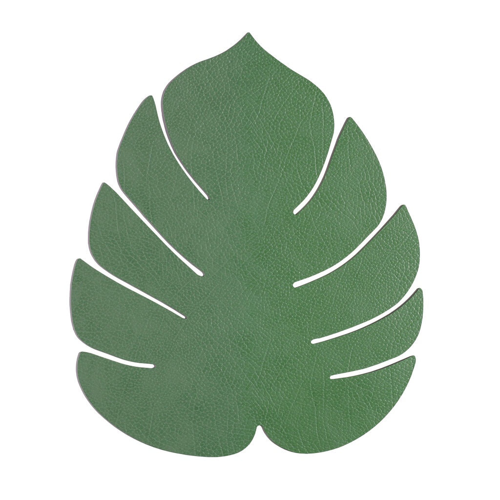 Lind Dna - Table Mat Monstera Leaf Hippo Forest Green
