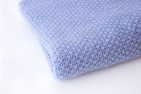 Halcyon Days - Baby Blanket Blue 100% Cashmere