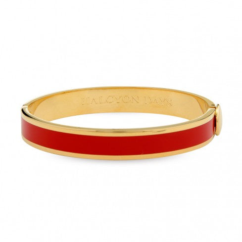 Halcyon Days - Plain 1cm Bangle Red & Gold