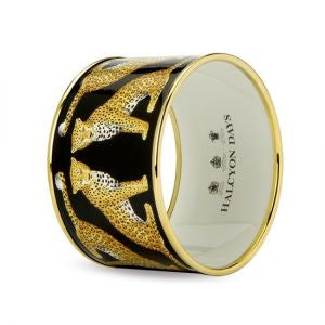 Halcyon Days - Magnificent Wildlife Leopard 4cm Med Bangle