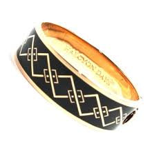 Halcyon Days - Trellis Bangle Black/rose