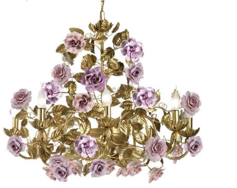 Villari - Roses Chandelier (8 Lights)