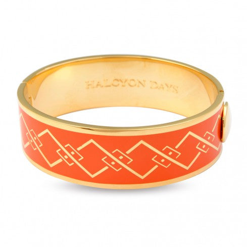 Halcyon Days - Trellis Bangle Orange/gold