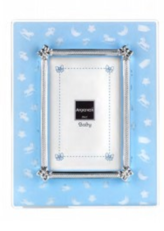 Argenesi - Baby Picture Frame Dots/Azure 18x23cm