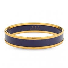 Halcyon Days - Plain 1cm Bangle Purple & Gold
