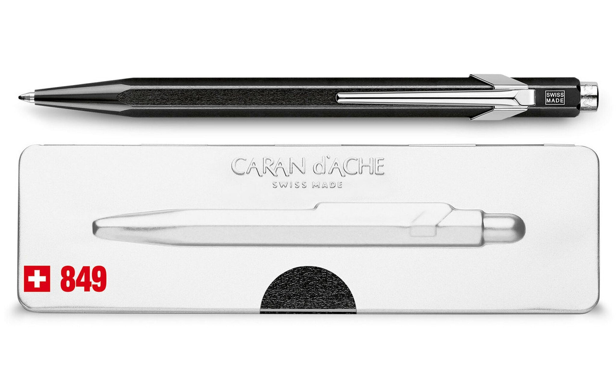 Caran D'Ache - Ballpoint Pen 849 Metallic - X Black With Case