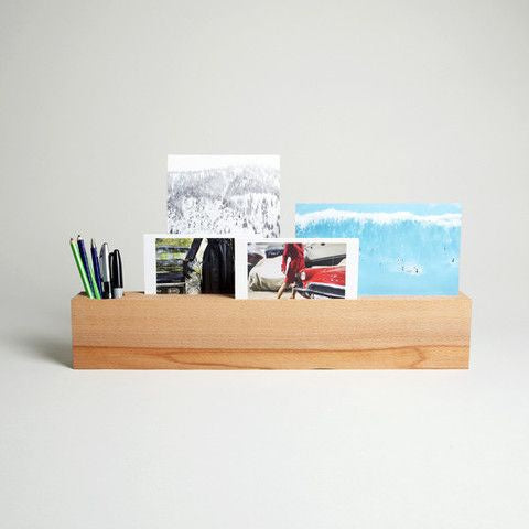 L'Atelier d'Exercices - Bloc Porte-cartes - Solid Beech Wood Desk Organiser