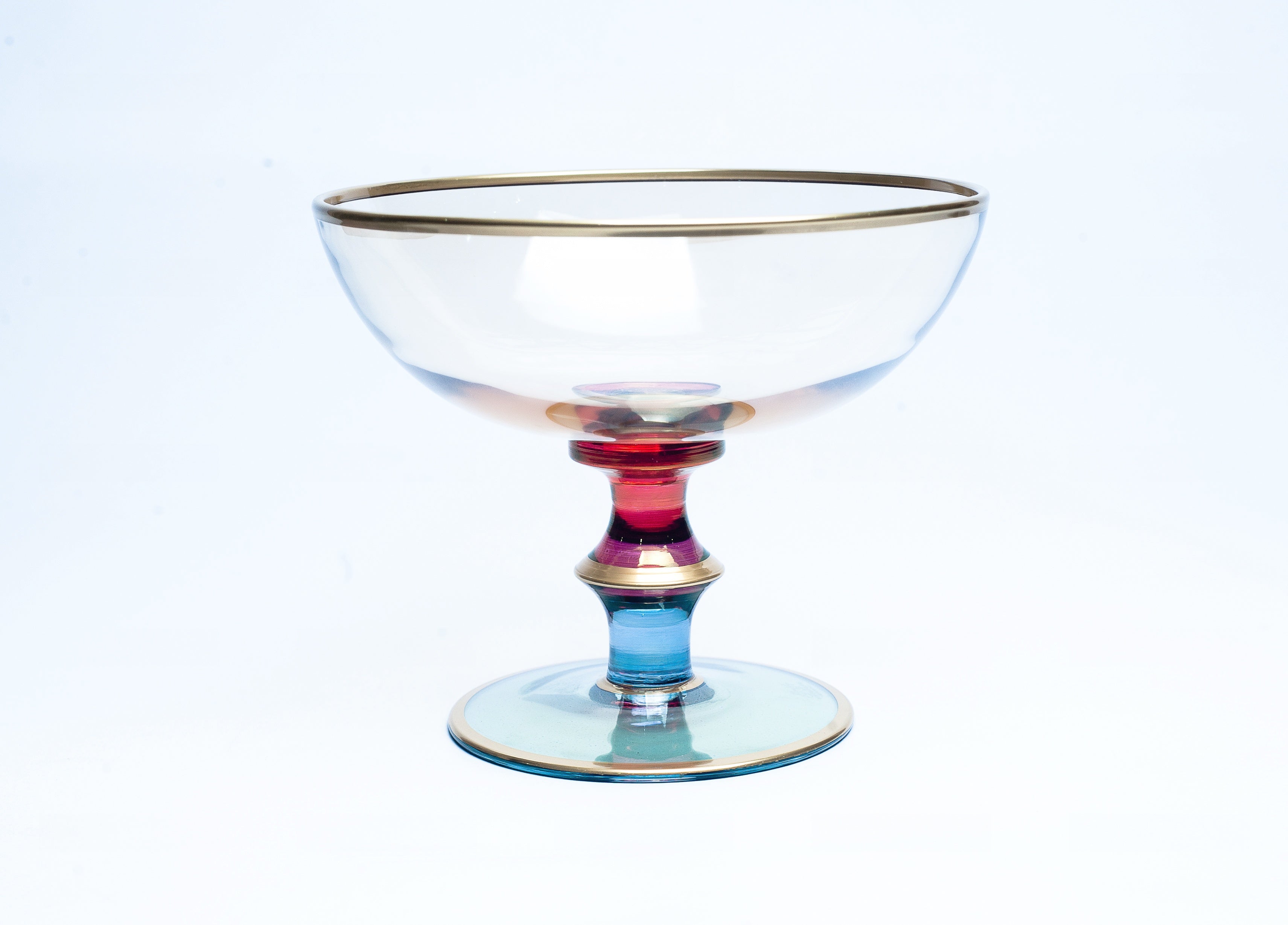 VdE Griffe - Round Bowl On Stand Harlequin - Medium