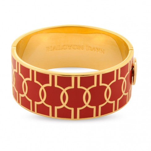 Halcyon Days - Geometric Bangle Red/gold