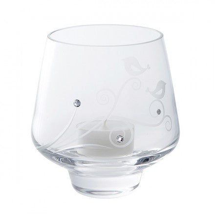 Dartington - Crystal Glitz Love Birds Votive (candle holder)
