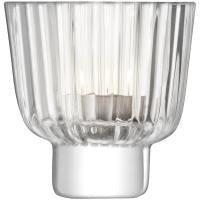 LSA - Pleat Tealight Candle Holder Clear H9.5