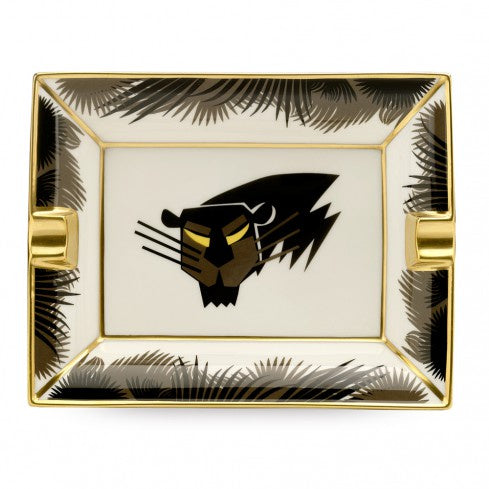 Halcyon Days - Panther Ashtray by Michael Roberts