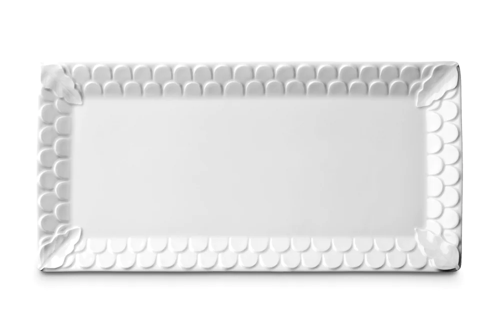 L'Objet - Aegean White Rectangular Platter 39x19cm