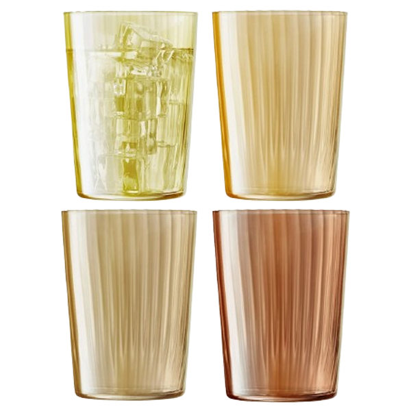 LSA - Gems Tumbler 560ml Assorted Amber x 4