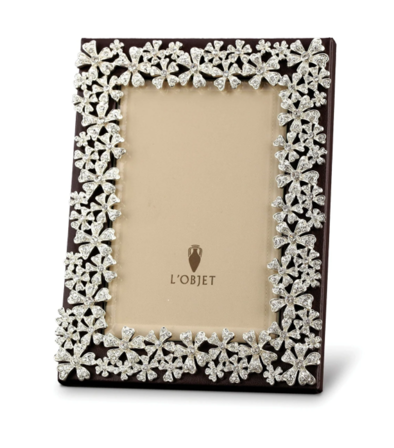 L'Objet - Garland w/White Crystals Frame - 4x6