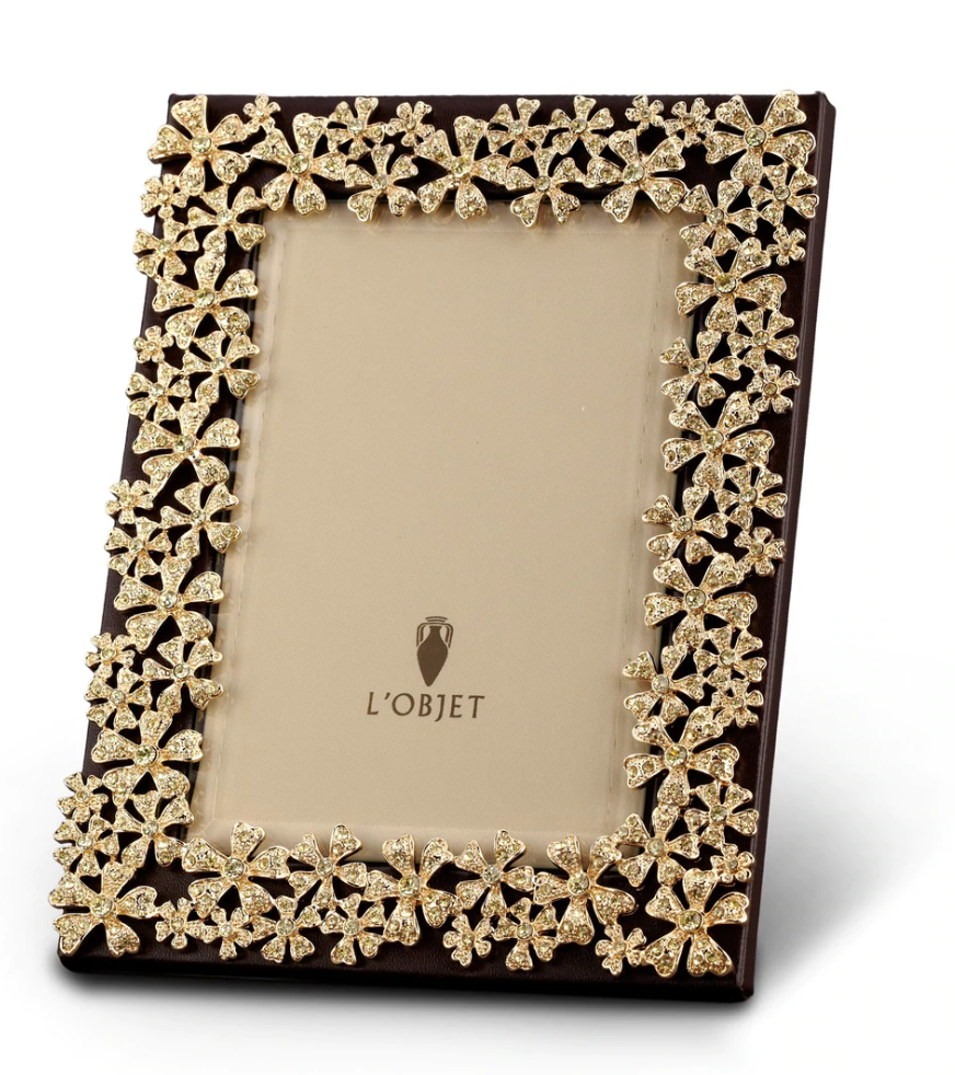 L'Objet - Garland w/Yellow Crystals Plated Frame - 5x7