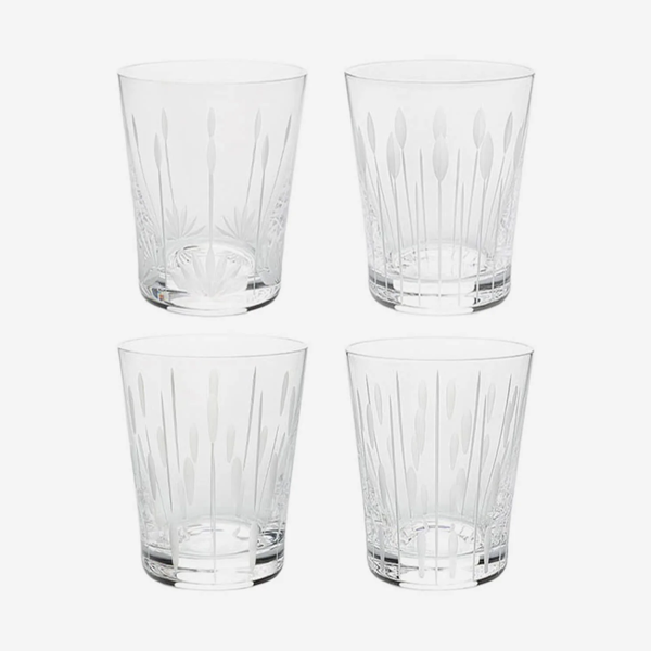 Lalique - Four Lotus Tumblers