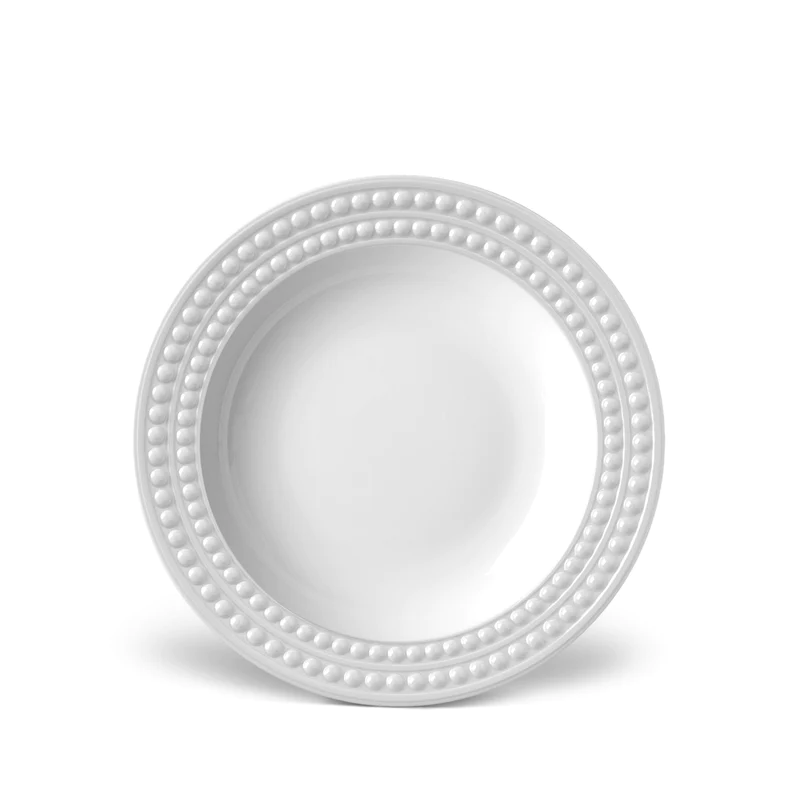 L'Objet - Perlee White Soup Plate 23cm