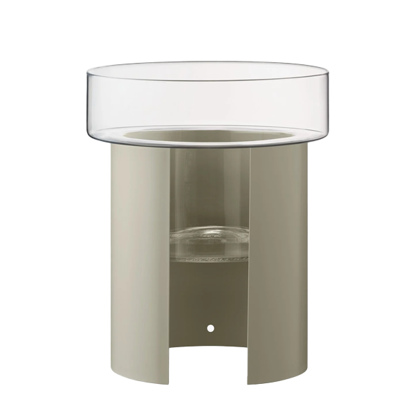 LSA - Terrazza Planter H45 ø37 Clear Concrete Grey