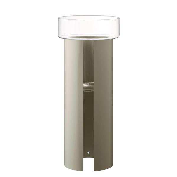 LSA - Terrazza Planter H60 ø34 Clear Concrete Grey