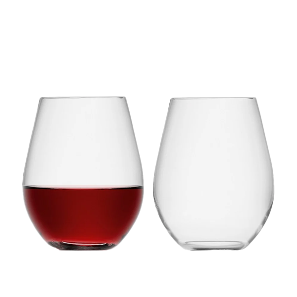 LSA - Wine Stemless Red Wine Glass 530ml Clear Pair