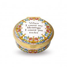 Halcyon Days - When I Count My Blessings - Enamel Box